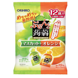 ORIHIRO立喜乐 果汁蒟蒻果冻 12个*6袋