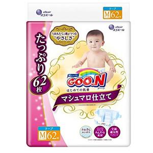 GOO.N大王 棉花糖系列纸尿裤  M62(6~11kg)