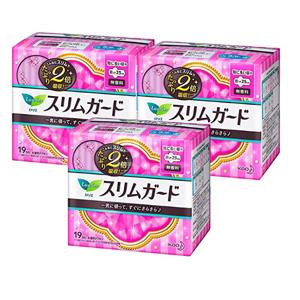 laurier乐而雅 日用护翼型卫生巾 25cm 19片*3包