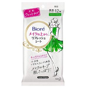 Biore碧柔 夏日妆面恢复吸油湿纸巾12片 柑橘香