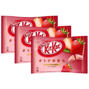 雀巢kitkat 草莓巧克力夹心 威化饼 12枚*3袋