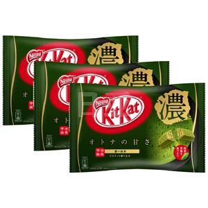 2017新品 雀巢奇巧巧克力夹心威化饼干12枚*3袋 日式浓郁抹茶口味
