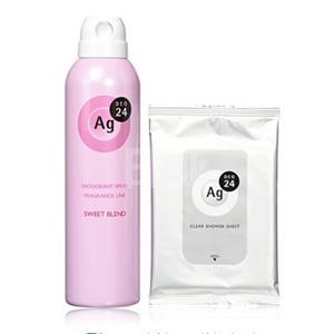 补货！资生堂 银离子 腋下止汗除味喷雾142g+10枚 甜蜜混合香