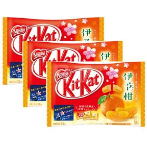 新品：雀巢 kitkat奇巧巧克力 夹心华夫饼干 限定柑橘味