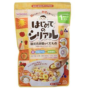 Wakodo和光堂 绿黄色蔬菜水果谷物早餐麦片 40g*4袋