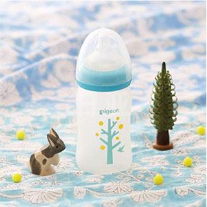 Pigeon贝亲 coating系列特别版  母乳实感硅胶玻璃奶瓶 160ml