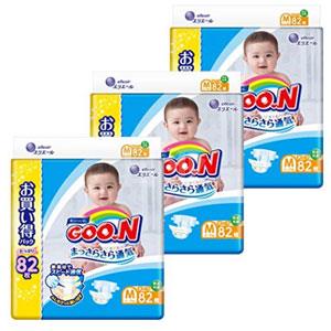 GOO.N大王 维E系列环贴式纸尿裤 M82×3袋(6~11kg)