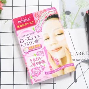 Utena佑天兰 玫瑰精华保湿面膜 5枚