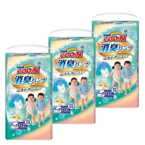 GOO.N大王 消臭拉拉裤XL36*3连包