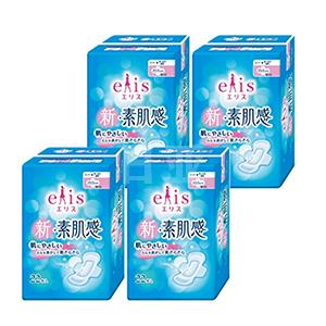 Elis怡丽 新・素肌感日用棉柔卫生巾 22枚*4包装