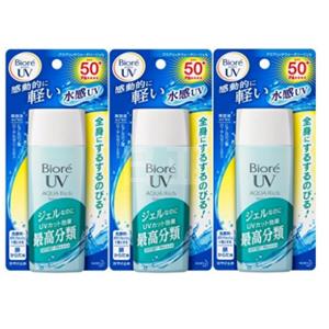Biore碧柔AQUA清爽水感保湿防晒霜SPF50+/PA++++ 50g× 3个