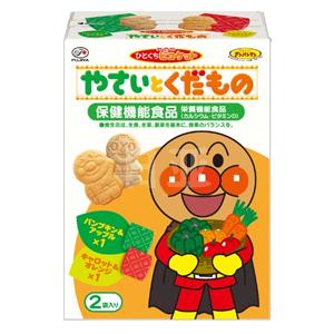 不二家面包超人儿童营养机能饼干水果和蔬菜味 82g×5盒