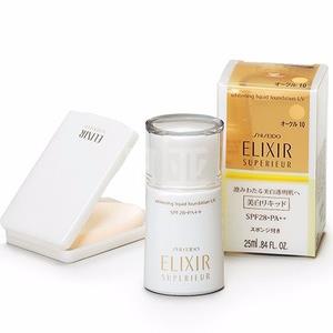 资生堂 ELIXIR 怡丽丝尔 美白透采液体粉底 25ml 附赠粉扑 多色