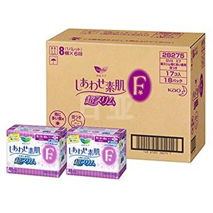 花王 乐而雅F系列 敏感肌+超薄量多日用卫生巾 25cm*17片*18包