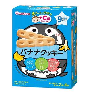 和光堂高钙铁新款香蕉磨牙饼干6个