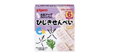 贝亲 婴儿小零食 高铁高钙羊栖菜仙贝米饼 6月起 6袋入×12盒