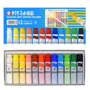 Sakura Craypas 哑光水彩 内含塑料管 12色套装 MW12PR