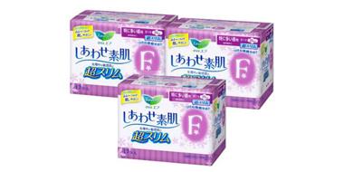 KAO花王乐而雅 瞬吸超薄日用护翼卫生巾 25cm*17片*3个