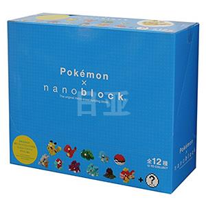日本Kawada Pokemon Nanoblock 积木 12件套组