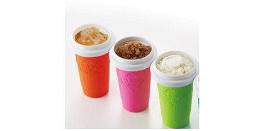 DOSHISHA创意自制冰激凌杯 DIY雪糕奶昔果汁杯300ml 橙色 DFZ-15O