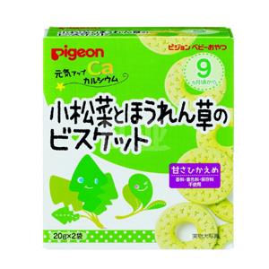 Pigeon贝亲 婴儿小松菜菠菜磨牙饼干