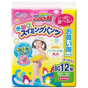 GOO.N大王 女款游泳短裤式纸尿裤XL12枚（12~20kg）