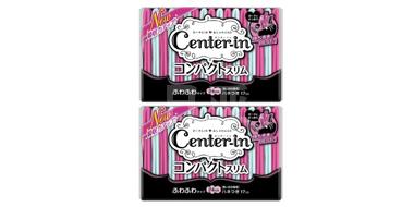 Unicharm 尤妮佳 CENTER-IN 纯棉超薄日用卫生巾 24cm*17片*2包