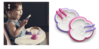 Baby Bjorn Baby Plate 婴儿餐具 宝宝餐盘 两套装（含叉匙）