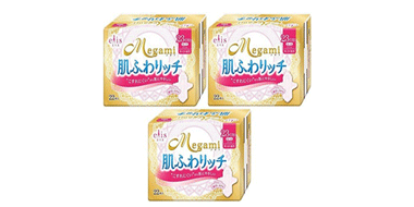 Goo.N大王 Elis Megami棉柔透气日用卫生巾  23cm*22枚*3包 带护翼