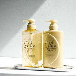 TSUBAKI丝蓓绮 黄色染烫修复型洗护套装 490ml*2