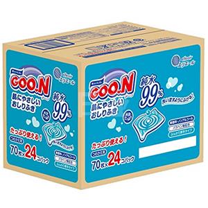 GOO.N大王 婴儿柔软湿巾替换装 70抽*24袋（1680片）