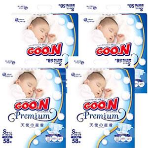 GOO.N大王 天使系列纸尿裤S58*4包（4-8kg）