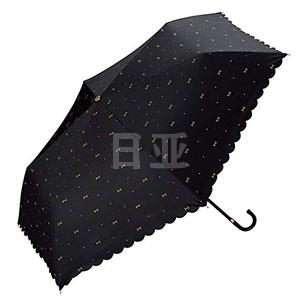 W.P.C 防晒防紫外线轻量折叠遮阳伞 黑色蝴蝶结款