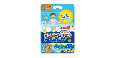 日本大王男宝宝游泳纸尿裤M3片装