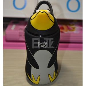 THERMO MUG动物儿童保温吸管杯380ml 黑色款