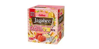 Calbee卡乐比 Jagabee薯条 咸明太鱼子蛋黄酱风味，80g*12盒，