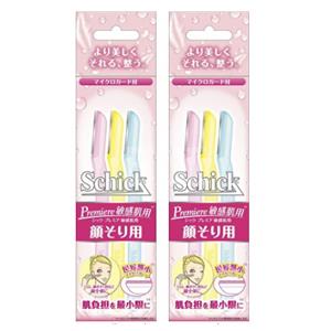 Schick 敏感肌用亲肌修颜刀/修眉刀 3×2个