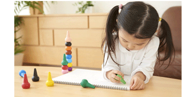 BABY COLOR文鸟幼儿专用牌塔式蜡笔 12色装