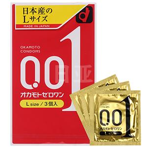 新版 冈本001大号超超薄避孕套 L码 3个装