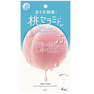 BCL 桃子精华乳酸菌补水保湿面膜 4枚