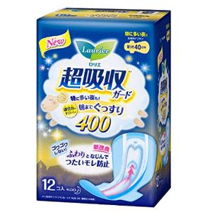 花王 乐而雅超吸收 护翼型姨妈巾 夜用 40cm*12片
