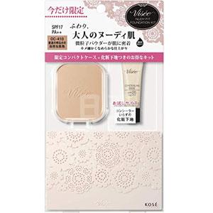 新品 VISEE 轻透裸妆粉饼套装 送妆前乳 四色可选