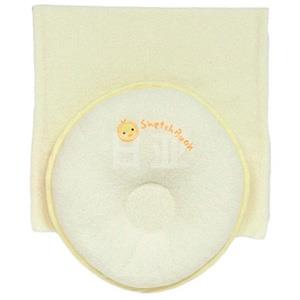 西川产业 babypuff 宝宝用甜甜圈定型枕 黄色 小号