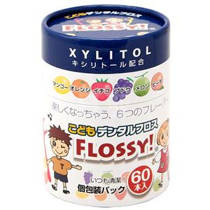 Flossy 儿童专用牙线棒 6种水果味 60根