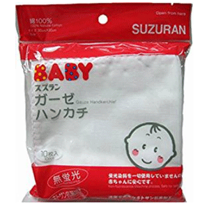 SUZURAN思诗乐 婴儿纯棉纱布手帕 10条装