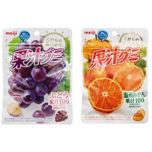 Meiji/明治 果汁软糖51g×10袋 葡萄/香橙味