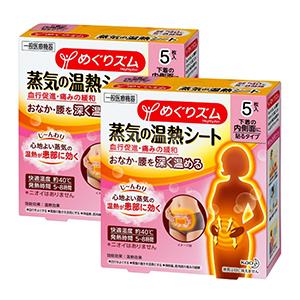 花王 蒸汽温热 腰腹部热敷贴暖宫贴 5枚*2盒