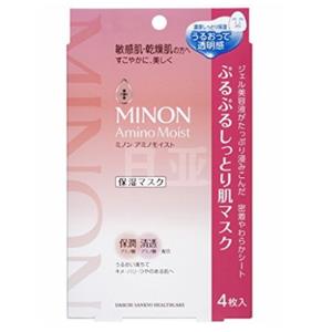 日本Cosme第一：Minon干燥肌肤氨基酸保湿面膜 22ml*4片