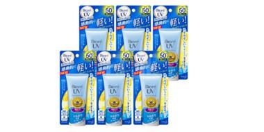 手快！Biore碧柔AQUA清爽水感保湿防晒霜SPF50+/PA++++ 50g× 6个