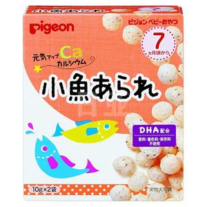 Pigeon贝亲 高钙DHA小鱼米果波波球饼干 10g*2袋×12个